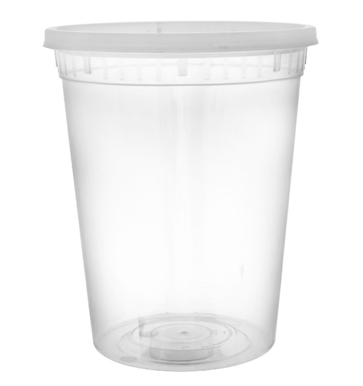 PP Bakjes met Deksel Transparant “Deli Range” 920ml (240 Stuks)