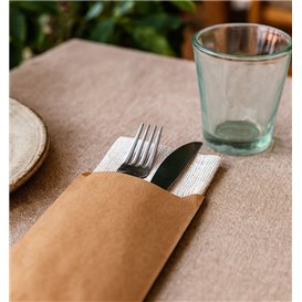 Bestekzakjes Kraft 9x24cm (125 Stuks)