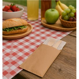 Bestekzakjes Kraft 9x24cm (125 Stuks)