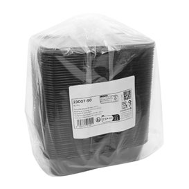 Zwart Rechthoekig PP Bakjes 500ml 17,6x12,4x4cm (50 Stuks)