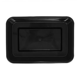 Boîte Rectangulaire en Plastique PP Noire 500ml 17,6x12,4x4cm (50 Utés)