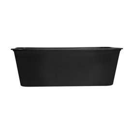 Boîte Rectangulaire en Plastique PP Noire 750ml 17,6x12,4x6cm (500 Utés)