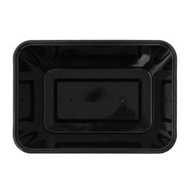 Boîte Rectangulaire en Plastique PP Noire 1.000ml 17,6x12,4x7cm (500 Utés)