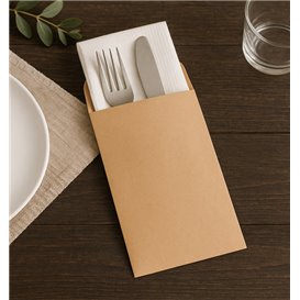 Pochette Porte-Couverts Kraft 11x24cm (1.000 Utés)