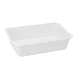 Barquette en Plastique PP Blanche 500ml 17,4x11,6x3,5cm (25 Utés)