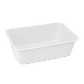 Barquette en Plastique PP Blanche 750ml 17x11,5x6,4cm (25 Utés)