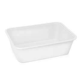 Barquette en Plastique PP Blanche 750ml 17x11,5x6,4cm (500 Utés)