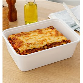 Plastic Bakje Rechthoek Wit van PP 750ml 17x11,5x6,4cm (500 Stuks)