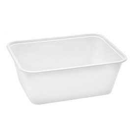 Barquette en Plastique PP Blanche 1.000ml 17x11,5x8,2cm (500 Utés)