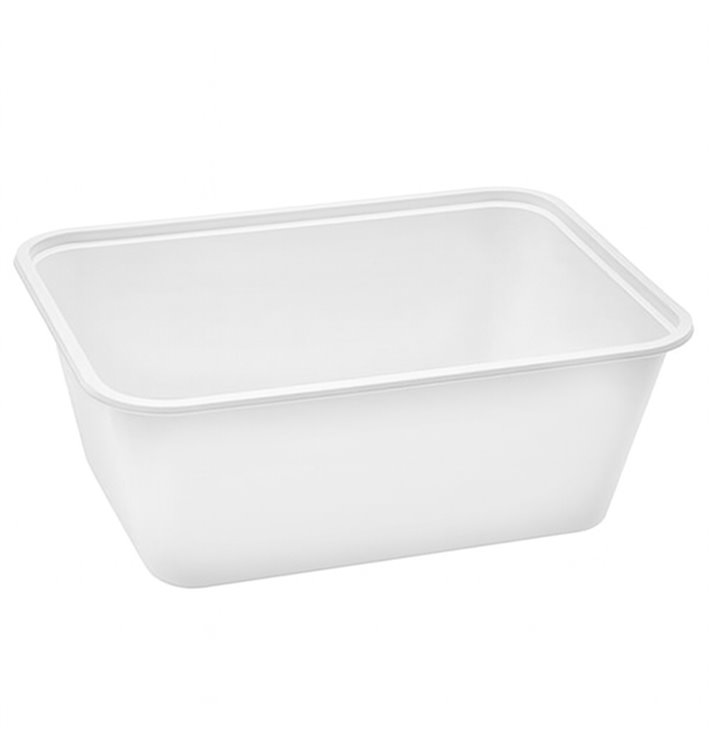 Barquette en Plastique PP Blanche 1.000ml 17x11,5x8,2cm (500 Utés) Barquette en Plastique PP Blanche 1.000ml 17x11,5x8,2cm (500 Utés)