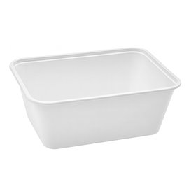 Barquette en Plastique PP Blanche 1.000ml 17x11,5x8,2cm (25 Utés)