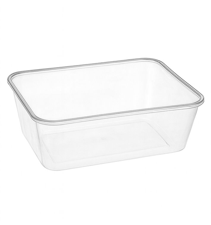 Boîte Rectangulaire Plastique PP Transparent 750ml 17,4x11,6x5,5cm (25 Utés)