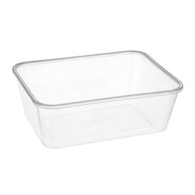 Boîte Rectangulaire Plastique Transparent 750ml 17,4x11,6x5,5cm (500 Utés)