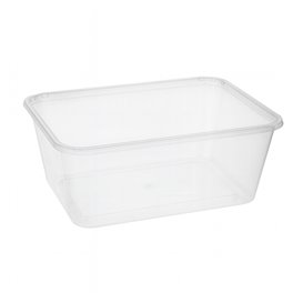 Plastic Bakje Rechthoek Transparant van PP 1.000ml 17,4x11,5x8cm (500 Stuks)
