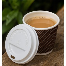 Deksel voor papieren beker gat wit Ø6,2cm (1.000 stuks)