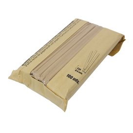 Paille Papier Droite Emballé Kraft Ø0,8x23 cm (100 Utés)