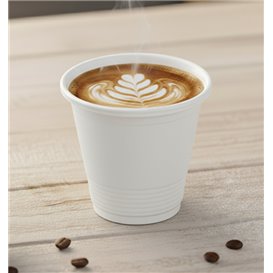 Gobelet Réutilisable Plastique Expresso Blanc PP 80ml (4.800 Utés)