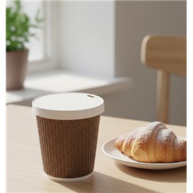 Couvercle Travel Avec trou Papier Blanc Ø8,0cm (50 Utés)