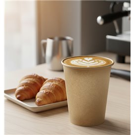 Gobelet Carton Kraft-Kraft 9Oz/280ml Ø7,7cm (50 Utés)