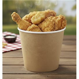 Seau en carton Kraft 2550ml (100 Utés)