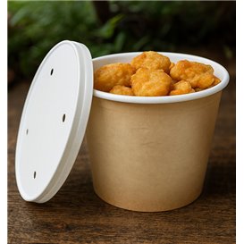 Seau en carton Kraft avec Couvercle 1750ml (150 Utés) Seau en carton Kraft avec Couvercle 1750ml (150 Utés)