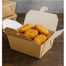 Boîte Américaine Kraft 13x8,5x6cm 700ml (360 Utés)