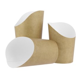 Gobelet Carton Kraft pour Frites et Wraps Ø7,8x10,8cm (55 Utés)