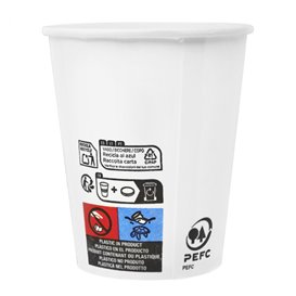 Gobelet Carton Blanc 6Oz/180ml Ø7,0cm (100 Utés)