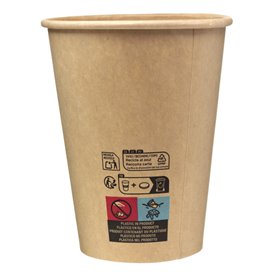 Papieren Beker Kraft-Kraft 12Oz/360ml Ø9,0cm (50 Stuks)