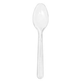 Herbruikbaar Plastic PS Theelepel Transparant 12,5cm (30 stuks)