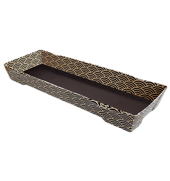 ''Waves'' Kartonnen Sushischaal 22x9cm (12 stuks) ''Waves'' Kartonnen Sushischaal 22x9cm (12 stuks)