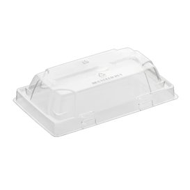 Plastic Deksel voor sushi Container rPET 12x6,2cm (12 stuks)