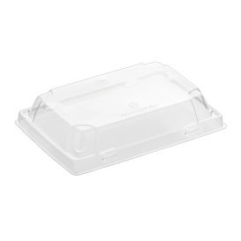 Plastic Deksel voor sushi Container rPET 16,5x11,5cm (600 stuks)
