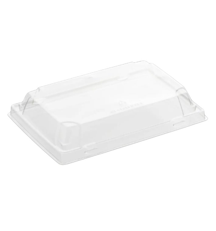 Plastic Deksel voor sushi Container rPET 18,5x10,2cm (600 stuks)