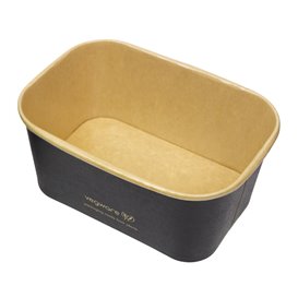 Boîte Rectangulaire Noir 1000 ml 17,3x12,1x7,1cm (50 Utés)