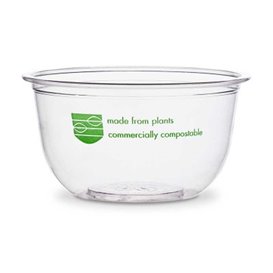Tub Deli Container PLA transparant Compostable 235ml (500 stuks)