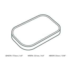 Couvercle pour boîte Carton Rectangulaire 17,3x12,1cm (25 Utés)