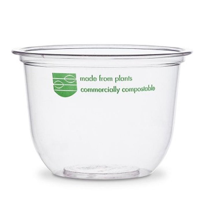 Récipient Compostable PLA Transparent 250ml (1000 Utés)