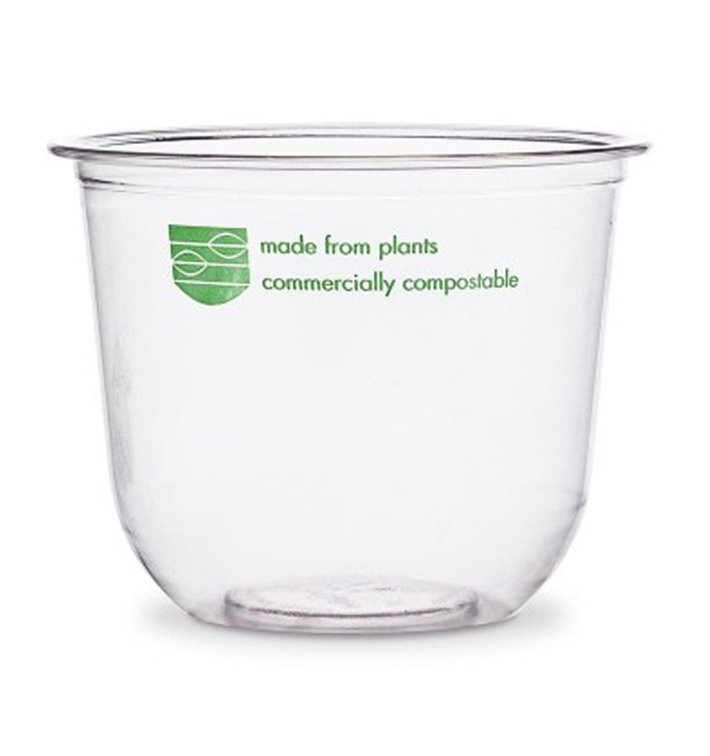 Pot Compostable PLA Transparent 320 ml (50 Utés)