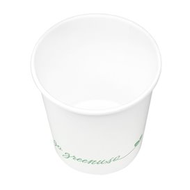 Gobelet en Carton "Go Green" Blanc 4Oz/120ml Ø6,2cm (50 Utés)