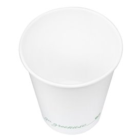 Gobelet en Carton "Go Green" Blanc 8Oz/240ml Ø8,0cm (1.000 Utés)