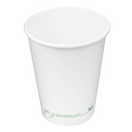 Gobelet en Carton "Go Green" Blanc 9Oz/280ml  (50 Unités)
