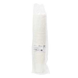 Gobelet en Carton "Go Green" Blanc 9Oz/280ml  (50 Unités)