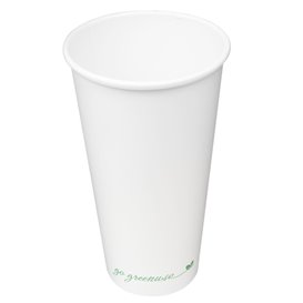 Gobelet en Carton "Go Green" Blanc 20Oz/600ml Ø9,0cm (50 Utés)