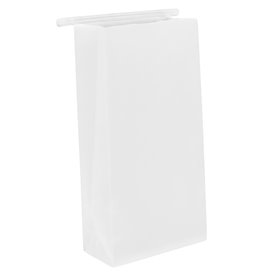 Witte SOS-zak met sluiting 12+6x23,5cm (50 stuks)