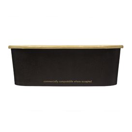 Boîte Rectangulaire Noir 750 ml 17,3x12,1x5,7cm (50 Utés)