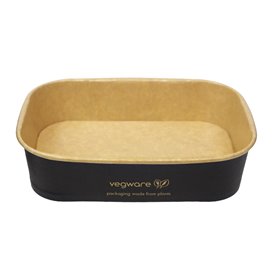 Boîte Rectangulaire Noir 500 ml 17,3x12,1x4,3cm (50 Utés)