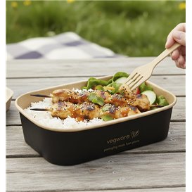 Boîte Rectangulaire Noir 500 ml 17,3x12,1x4,3cm (50 Utés)