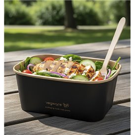 Boîte Rectangulaire Noir 1000 ml 17,3x12,1x7,1cm (50 Utés)