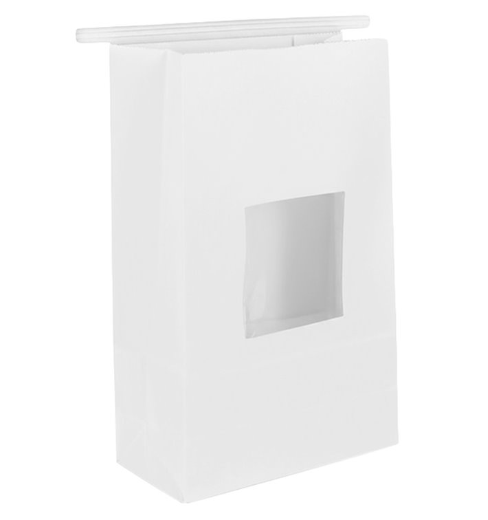 SOS-Zak Wit met Sluiting en Venster 15+7x23cm (1000 stuks)